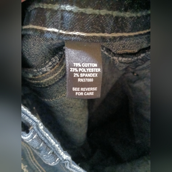 Cato Bootcut Jeans Size 16 Embroidered Back Flap Pockets Dark Wash Casual - Picture 6 of 6